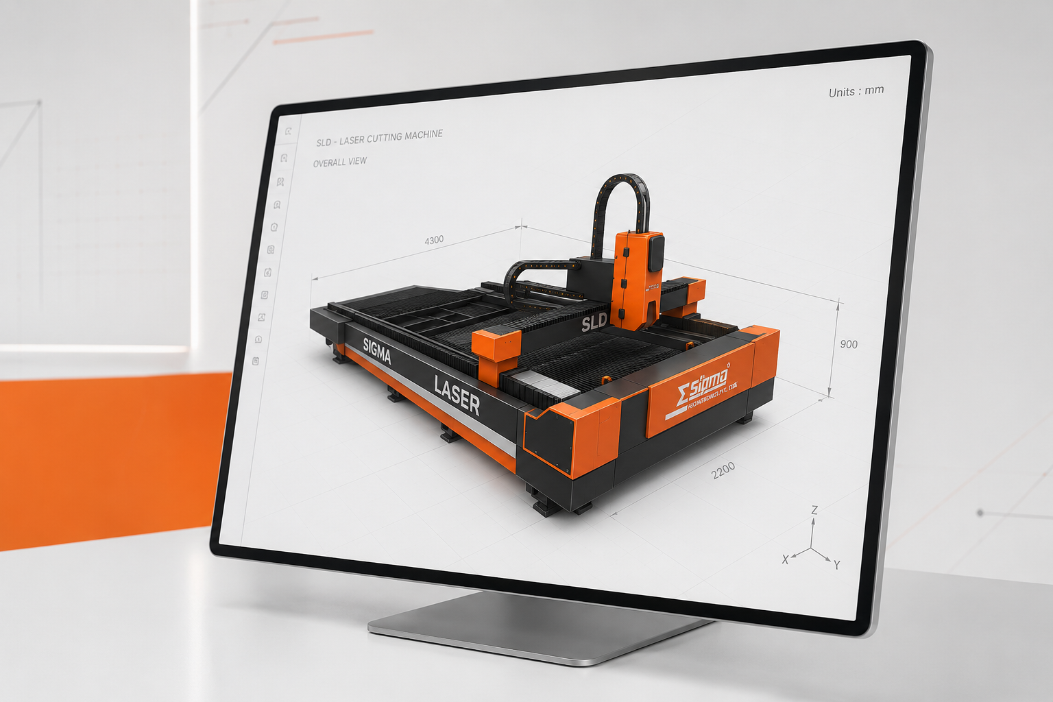 Fiber laser cutting machine cutting mild steel sheet at Sigma Laser India