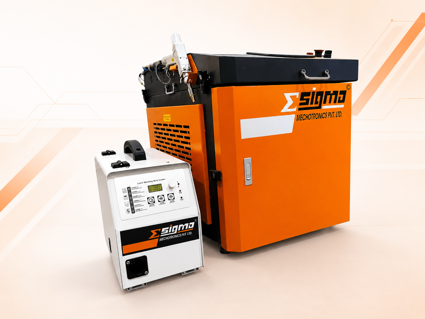 Fiber laser cutting machine cutting mild steel sheet at Sigma Laser India