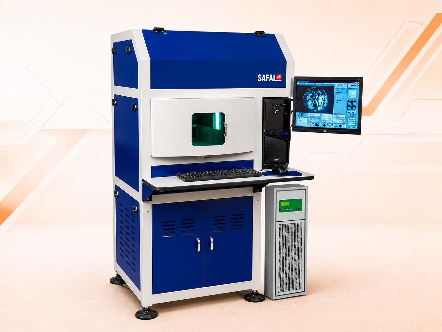 Fiber laser cutting machine cutting mild steel sheet at Sigma Laser India