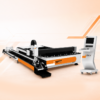 laser cutting machine with tube pipe cutting attachment